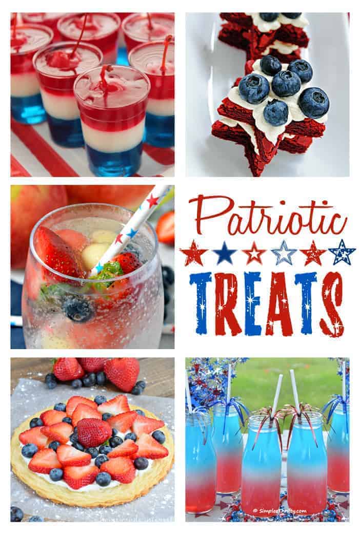 Patriotic Treats ~ festive red, white, and blue recipes to celebrate the 4th of July! | Moonlight & Mason Jars Link Party