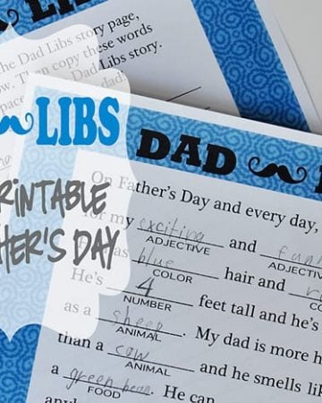 Dad Libs ~ a fun, free printable to celebrate your favorite dad on Father's Day! | FiveHeartHome.com