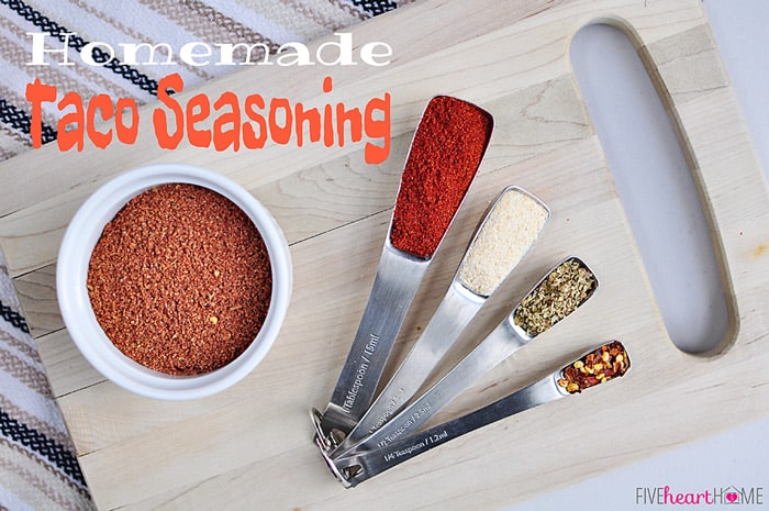 Homemade Taco Seasoning | FiveHeartHome.com