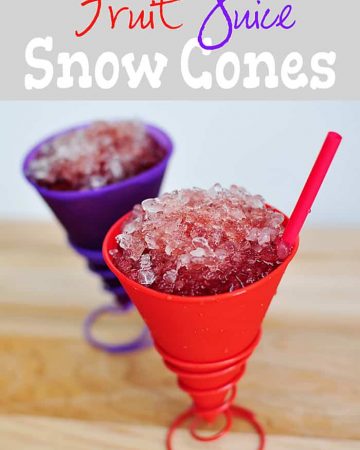Dye-Free Fruit Juice Snow Cones ~ all natural, no food coloring | {Five Heart Home}