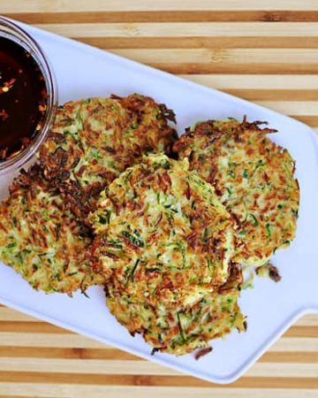 Zucchini Fritters with Asian Dipping Sauce | {Five Heart Home}