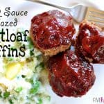 BBQ Sauce Glazed Meatloaf Muffins | {Five Heart Home}