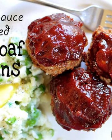 BBQ Sauce Glazed Meatloaf Muffins | {Five Heart Home}