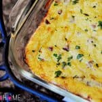 Cheesy Ham and Grits Breakfast Casserole | {Five Heart Home}