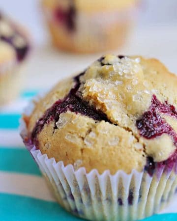 Classic Blueberry Muffins ~ this quick, easy recipe proves that sometimes simple is best! | {Five Heart Home}
