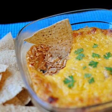 Green Chile Chicken Enchilada Dip | {Five Heart Home}