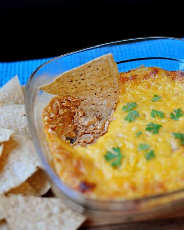 Green Chile Chicken Enchilada Dip | {Five Heart Home}