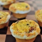 Cheesy Biscuit Cups ~ a quick and easy meal that uses up leftover taco filling, spaghetti sauce, sloppy joe meat, chili, pulled pork, chopped brisket, etc. | {Five Heart Home}