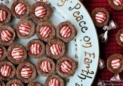 Candy Cane Kiss Brownie Bites