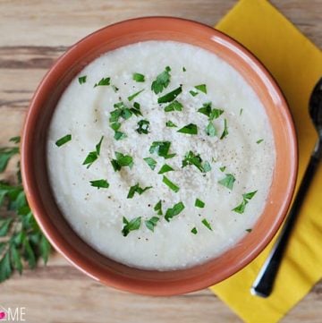 Parmesan Potato and Cauliflower Soup | {Five Heart Home}