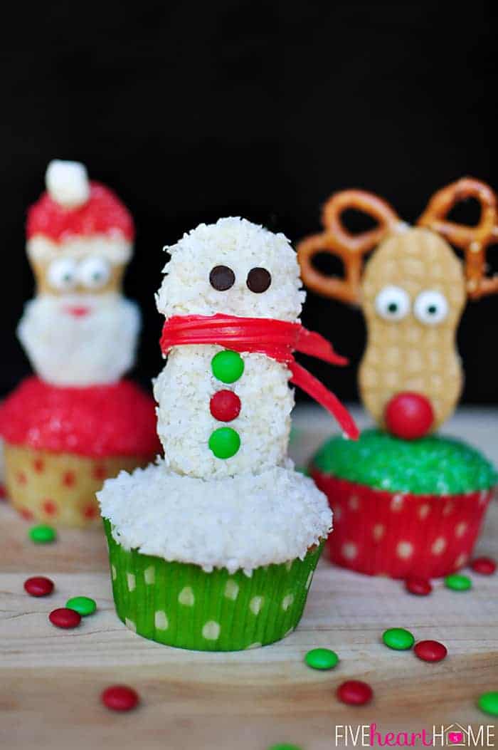 Christmas Cupcake Toppers {Using Nutter Butters}