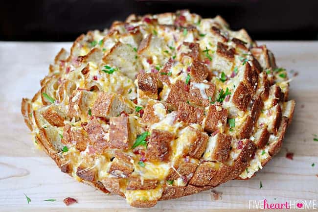 Cheesy Pull-Apart Bread fresh out of the oven.