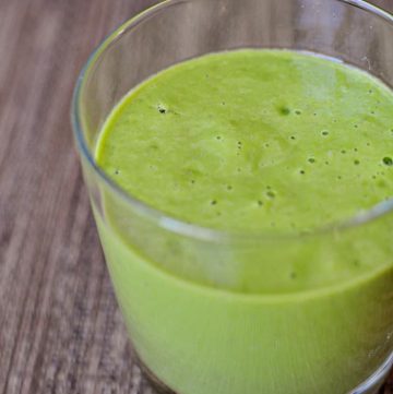 Close-up of Green Smoothie in glass.