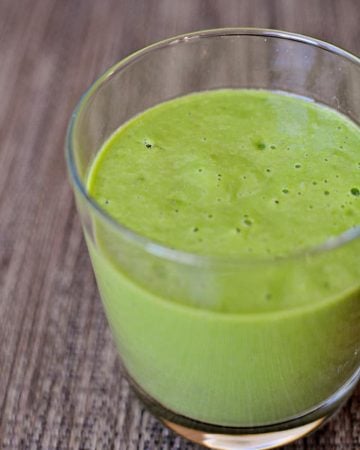 Close-up of Green Smoothie in glass.