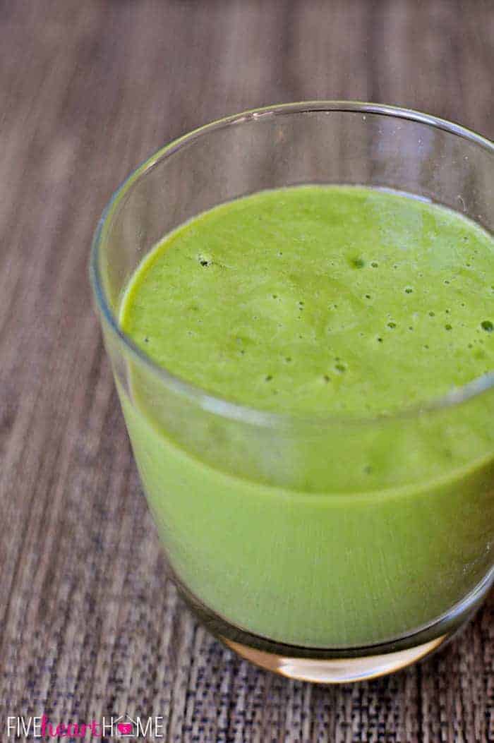 Close-Up Green Smoothie in a Glass