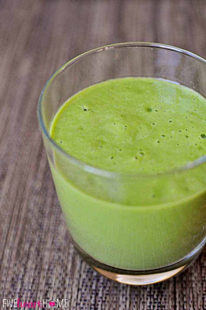 Close-up of Green Smoothie in glass.