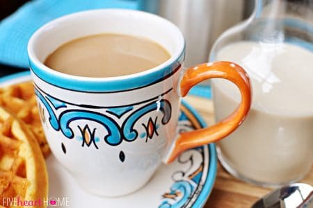 French Vanilla Coffee Creamer with 4 ingredients and 5 minutes for preservative-free creamer.