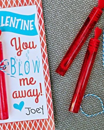 Bubbles Valentines Free Printable ~ Valentine, You Blow Me Away! | FiveHeartHome.com