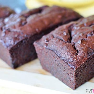 Triple Chocolate Banana Bread | FiveHeartHome.com