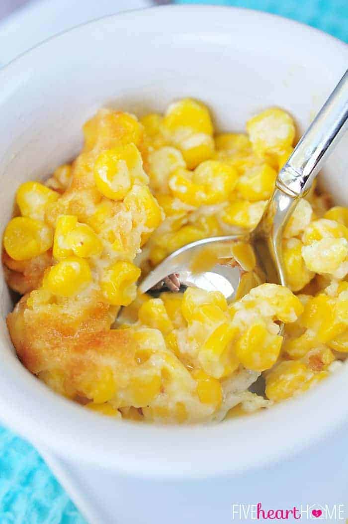 Easy Creamed Corn with Parmesan • FIVEheartHOME