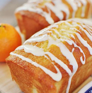 Orange Pound Cake Mini Loaves ~ moist, buttery, and bursting with sunny citrus flavor! | FiveHeartHome.com
