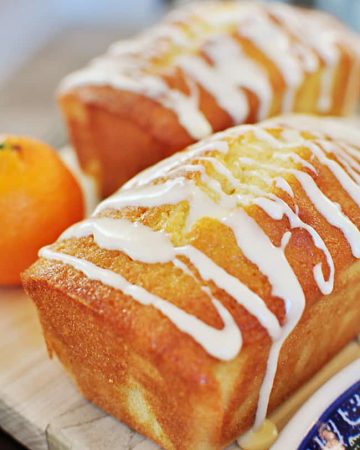 Orange Pound Cake Mini Loaves ~ moist, buttery, and bursting with sunny citrus flavor! | FiveHeartHome.com