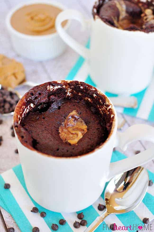 Chocolate Peanut Butter Mug Cake