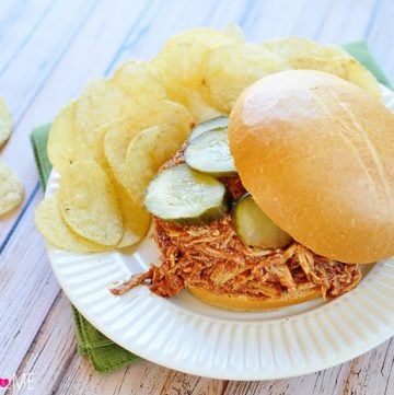 Slow Cooker Chicken Sloppy Joes ~ juicy shredded chicken meets homemade sauce in these effortless sandwiches | FiveHeartHome.com