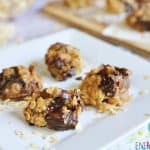 No-Bake Peanut Butter Chocolate Chunk Cookies ~ come together in minutes...no need to turn on the oven! | FiveHeartHome.com