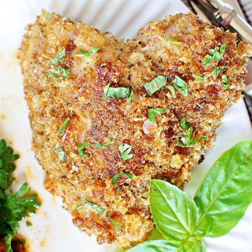 Baked Italian Chicken on plate.