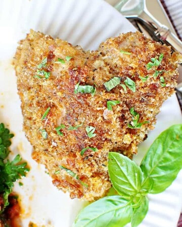 Baked Italian Chicken on plate.