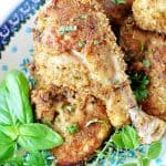 Easy Italian Baked Chicken ~ juicy on the inside, crunchy on the outside, and oven-ready in a matter of minutes! | FiveHeartHome.com