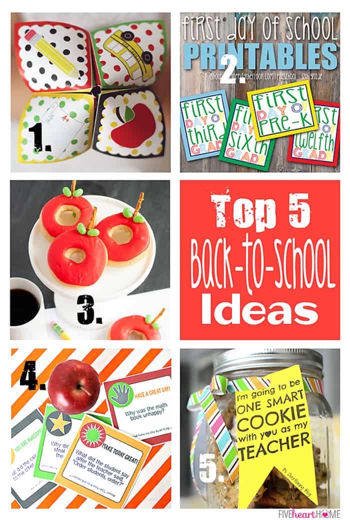 Features Fun Friday 16 Top 5 Back To School Ideas Top 5 Back To School Ideas Printables Treats Teacher Gifts Fivehearthome