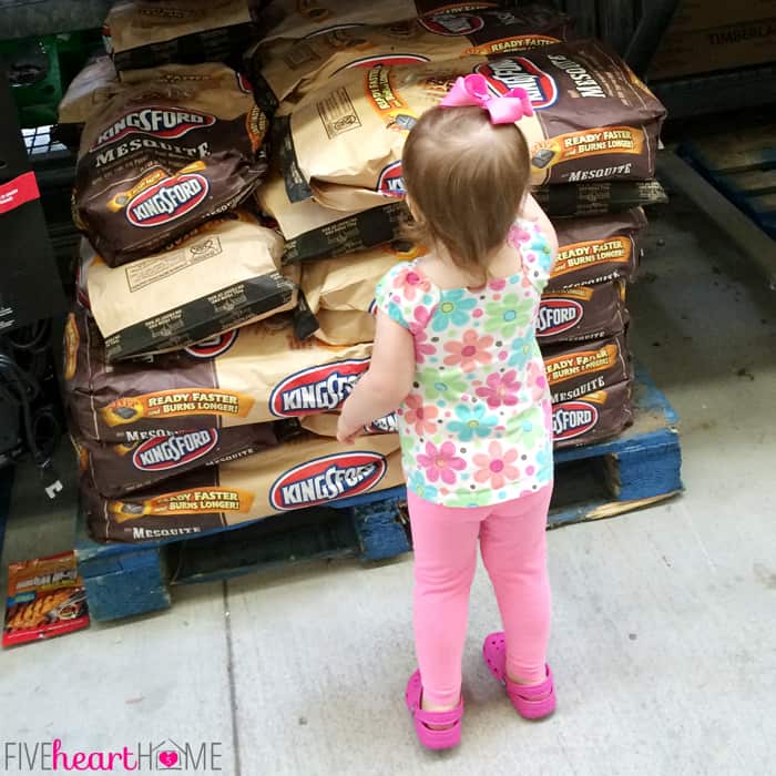 Annie Telling Mommy Which Charcoal to Buy