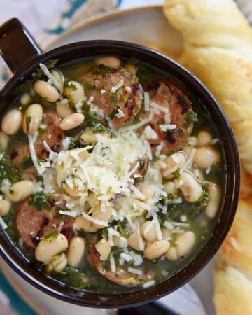 Sausage Kale White Bean Soup.