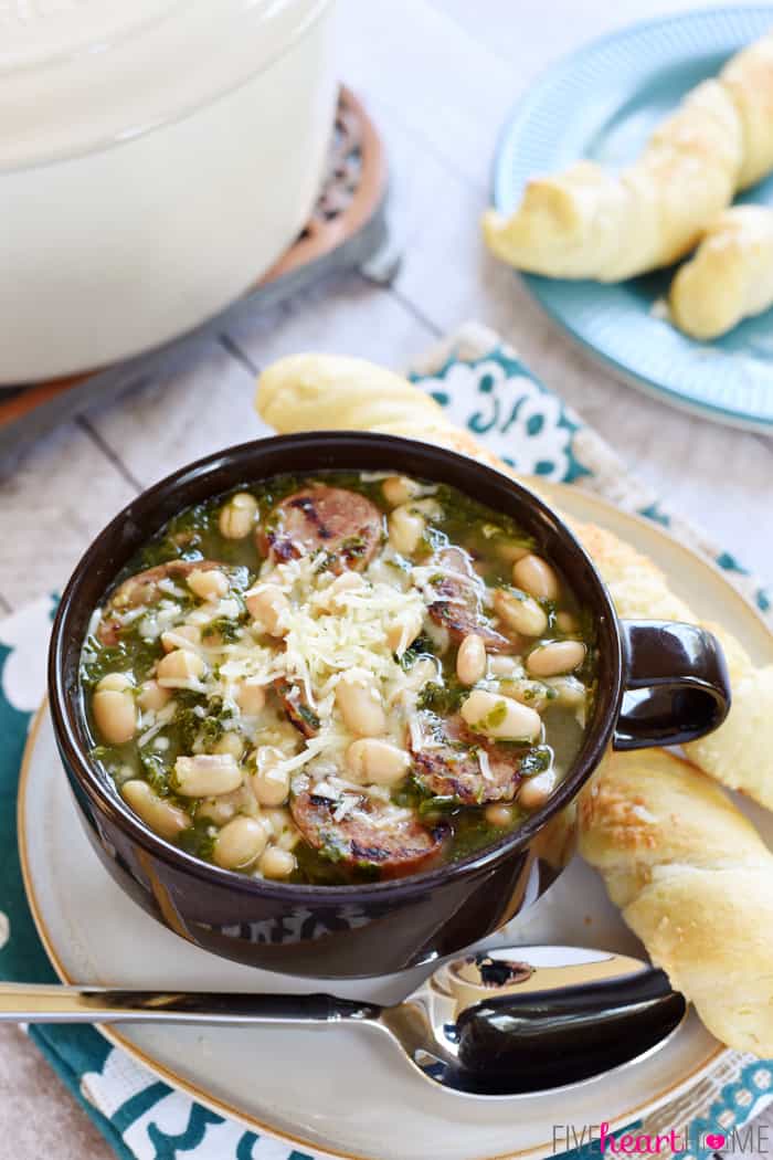 Sausage Kale White Bean Soup scene.