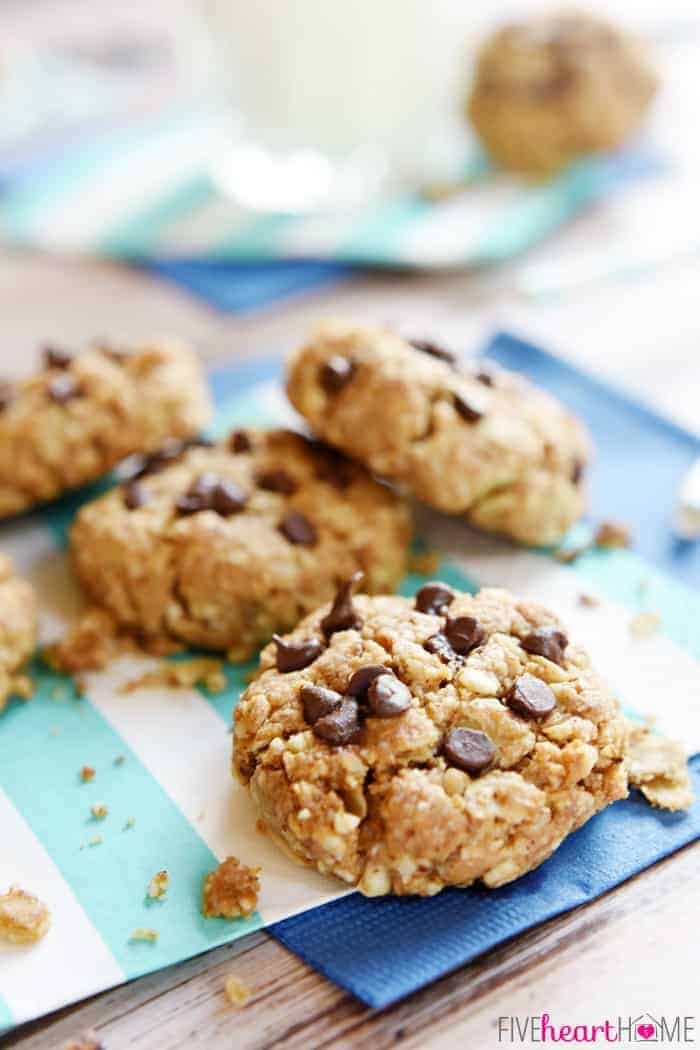 Breakfast Cookies with mini chocolate chips.