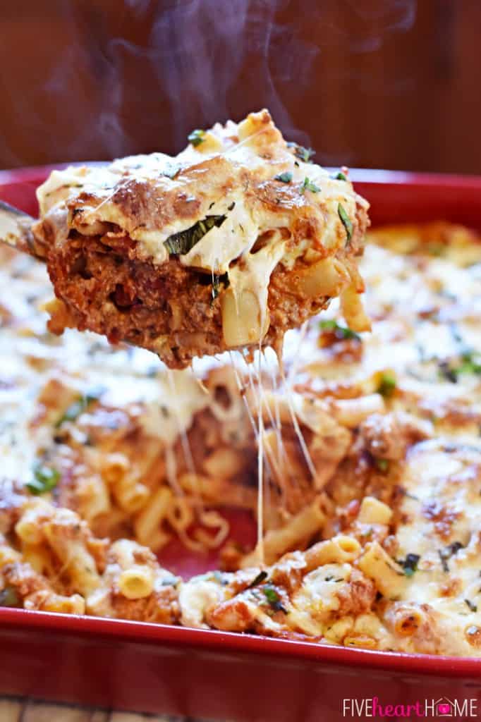 Baked Ziti • FIVEheartHOME