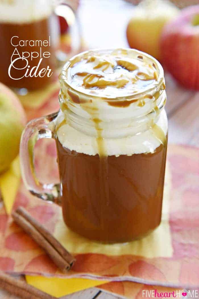 Caramel Apple Cider with text overlay.