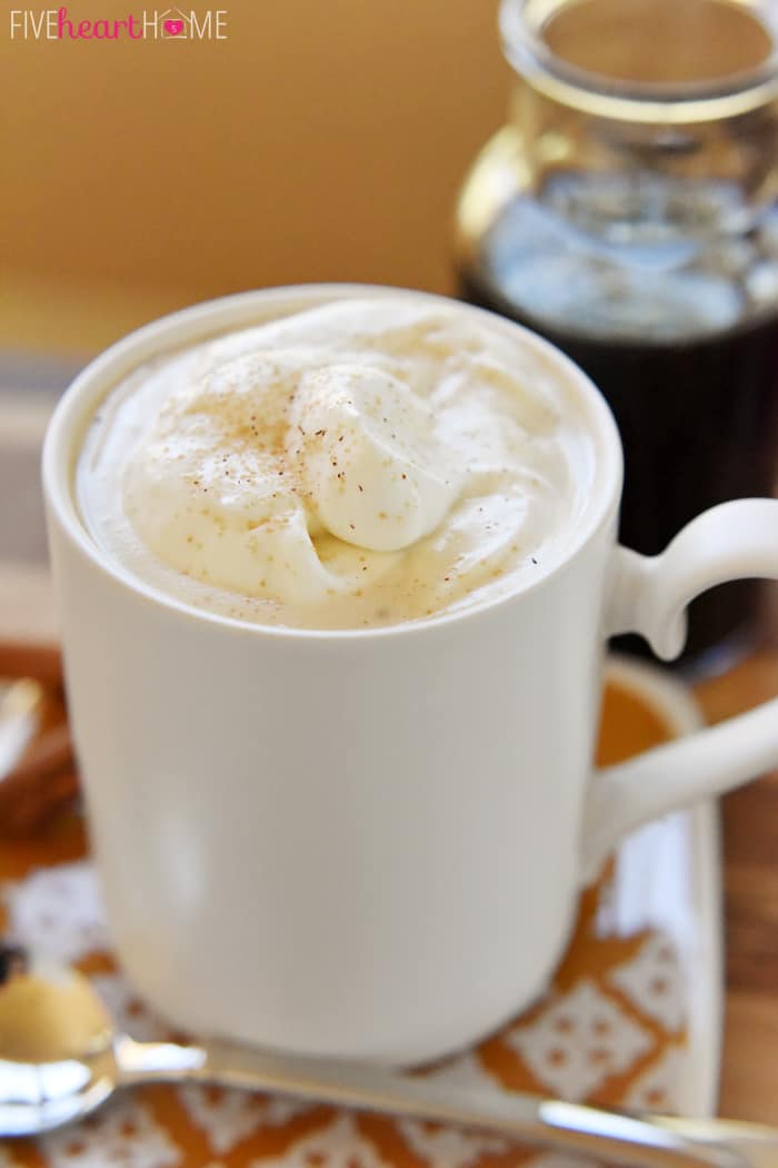 Cinnamon Dolce Latte made with homemade Cinnamon Syrup