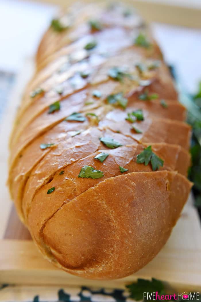 Sliced Loaf with Parsley Garnish 