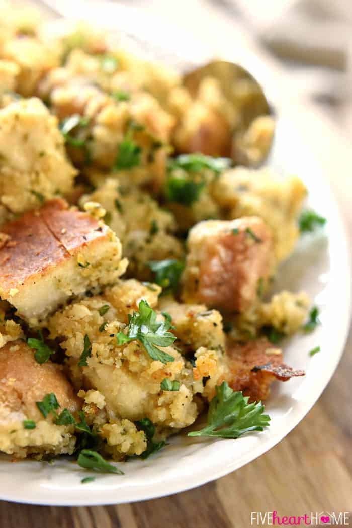 Piled on serving platter.