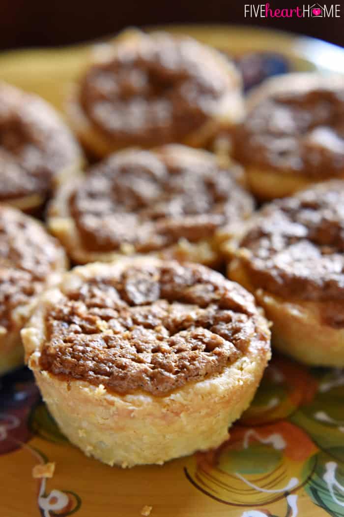 Close-Up of Mini Pecan Pie Tarts 