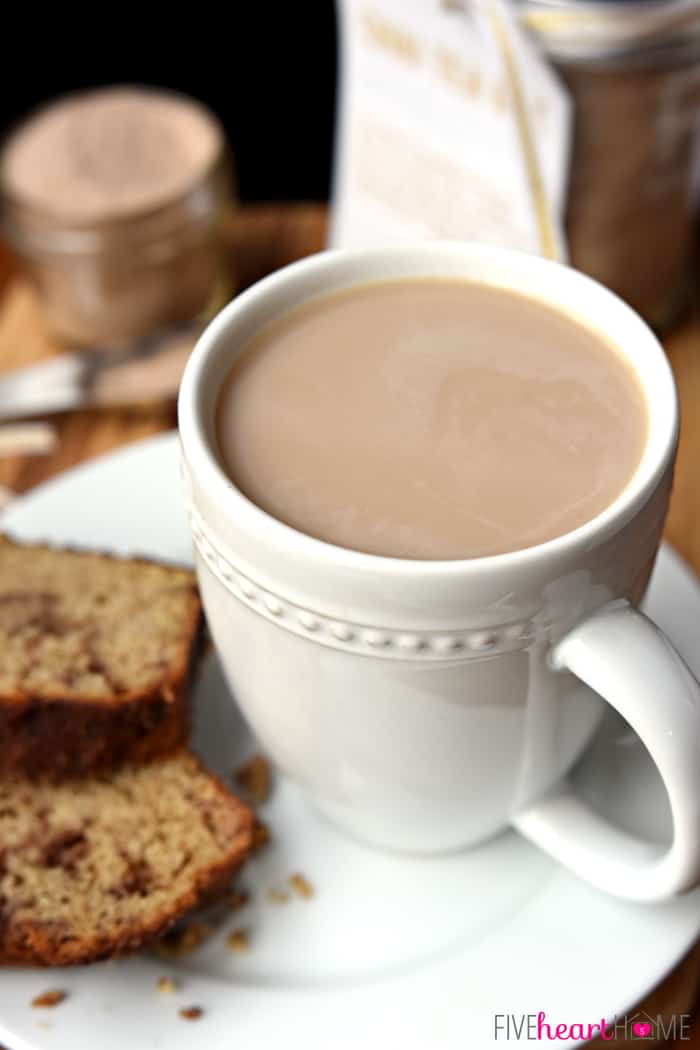 Served in a White Mug with a Couple of Slices of Banana Bread 