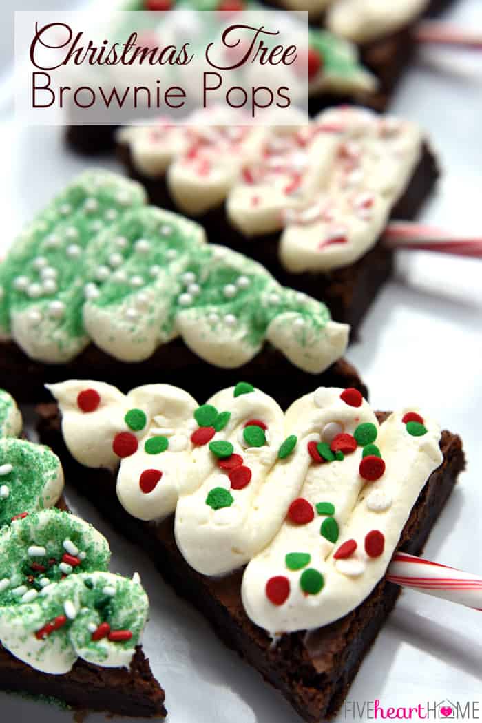 Christmas Tree Brownies with text overlay.