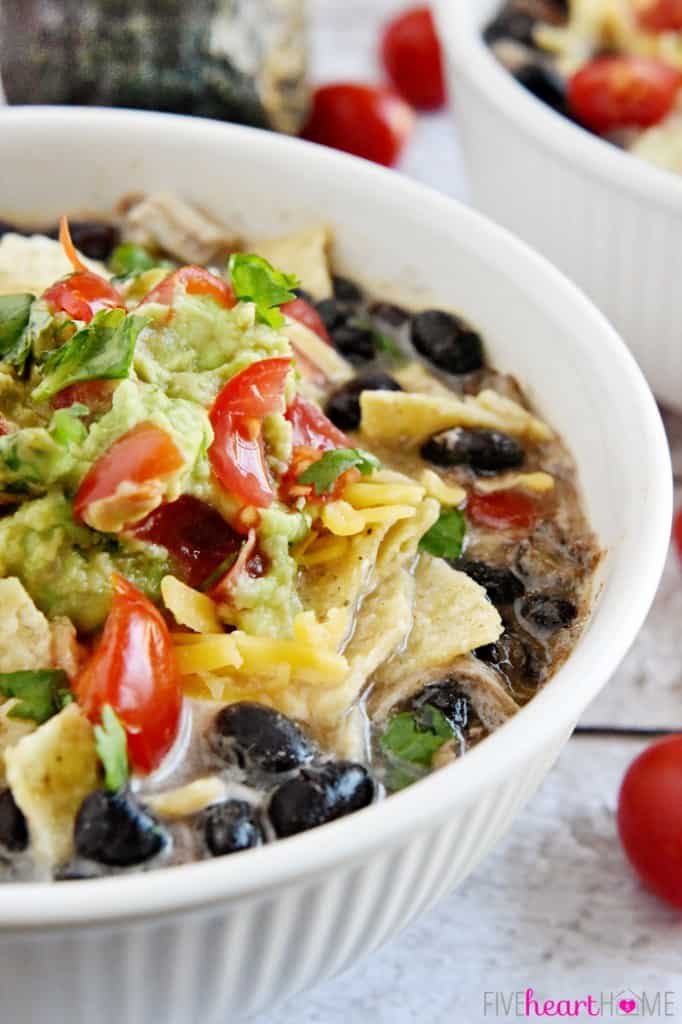 AMAZING Slow Cooker Chicken Black Bean Soup • FIVEheartHOME