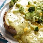 Broccoli Cheese Sauce for Baked Potatoes ~ this all-natural cheese sauce is quick and easy to make, featuring real cheddar instead of processed cheese | FiveHeartHome.com
