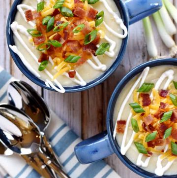 Slow Cooker Loaded Baked Potato Soup.