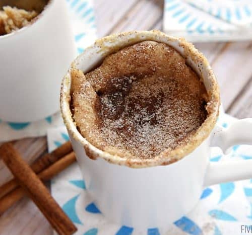 Snickerdoodle Mug Cake ~ THE BEST MUG CAKE! • FIVEheartHOME