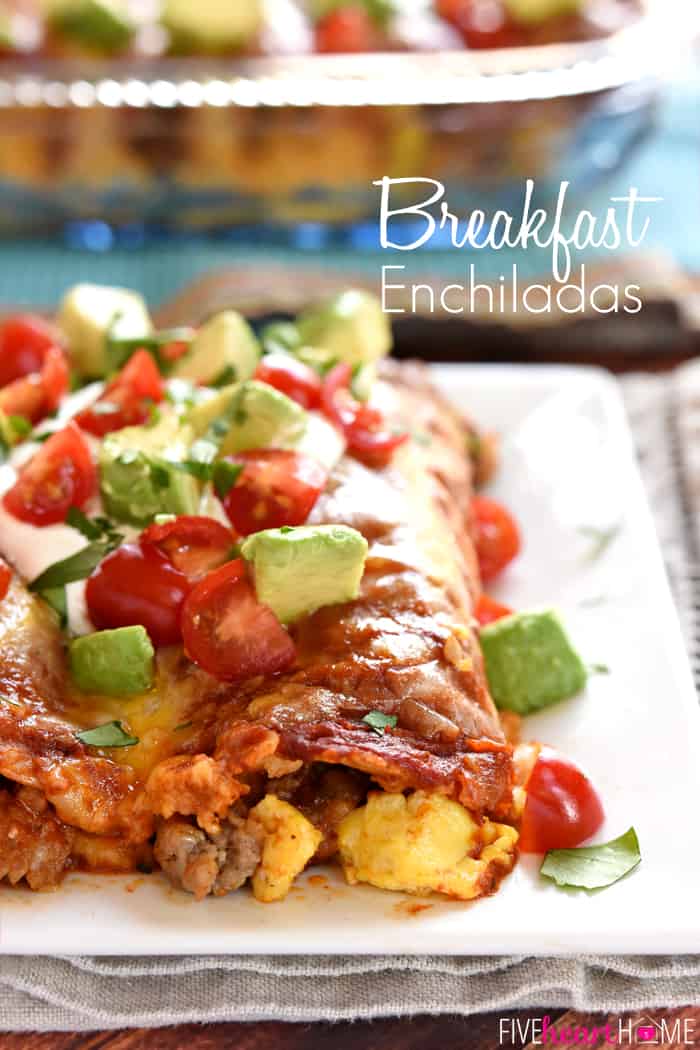 Breakfast Enchiladas with Text Overlay 